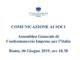 ASSEMBLEA GENERALE DI CONFCOMMERCIO IMPRESE PER L’ITALIA – Roma 06 giugno 2019 – ore 10.30