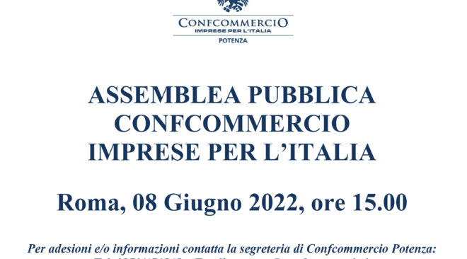 ASSEMBLEA PUBBLICA CONFCOMMERCIO IMPRESE PER L’ITALIA